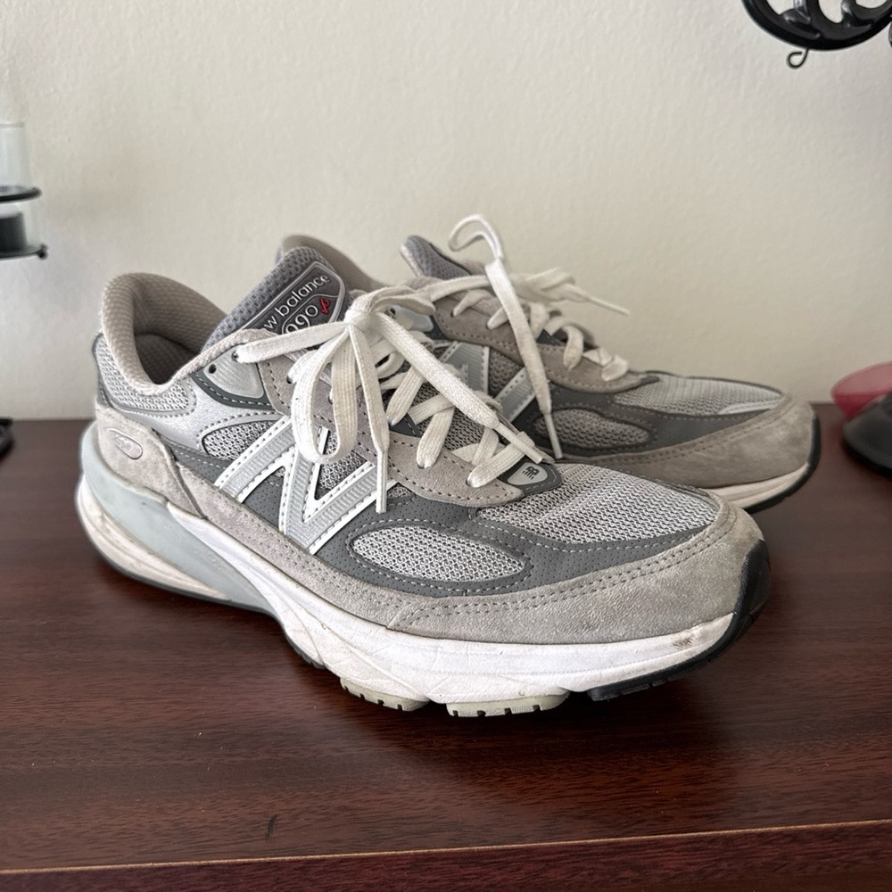 New Balance 990 v6 Grey & White Athletic Sneakers